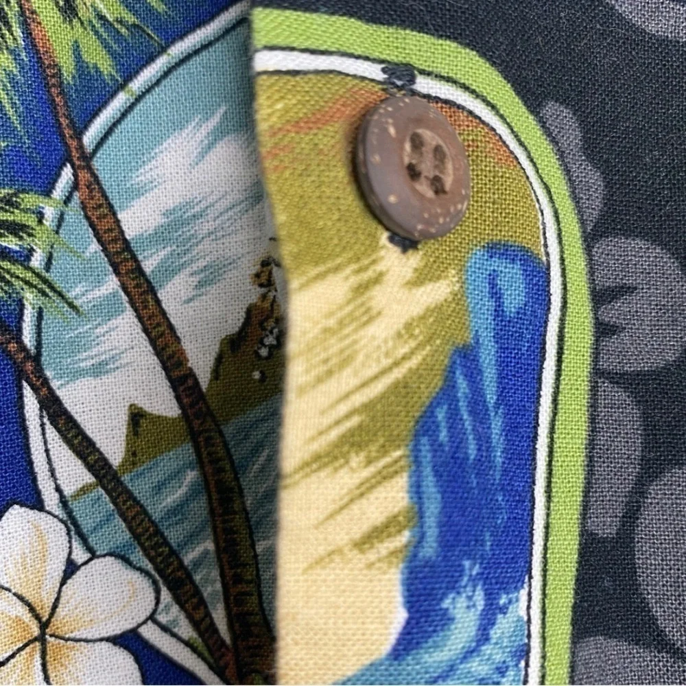 Vintage Kolekole Hawaiian Cotton Button-Up Shirt Sz 4XL